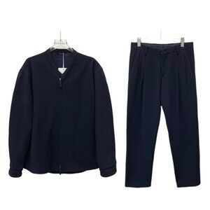 Armani navy blue wool knit loungewear set